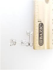 14K White Gold APX 1 1/2 CTTW Round Diamond Stud Earrings
